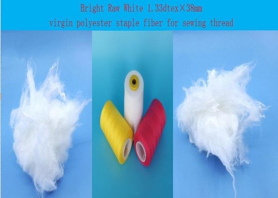 Bright Raw White 0.5D Virgin Polyester Staple Fiber Psf Fiber For Sewing Thread