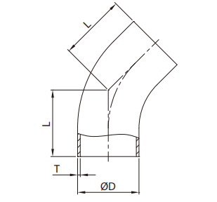 Sanitary Stainless Steel Pipe Tube Fitting Short Long Ebow
