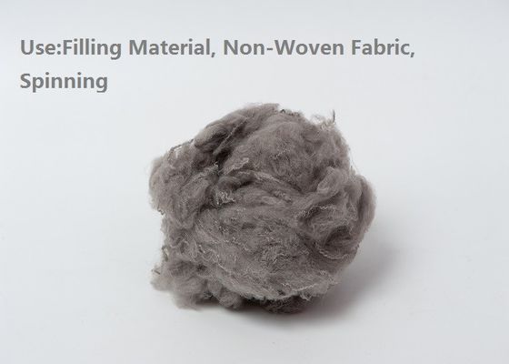 Premium Grey Polyester Raw Material Dyed Recycled Polyester Staple Fiber ISO9001