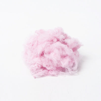 Light Pink Chopped Compressed Virgin Polyester Staple Fiber Non Woven 3Dtex 76mm