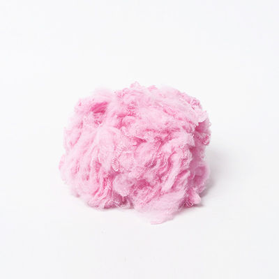 Light Pink Chopped Compressed Virgin Polyester Staple Fiber Non Woven 3Dtex 76mm