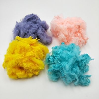 3D 28mm Dope Dyed Polyester For Nonwoven Artificial Leather Fur