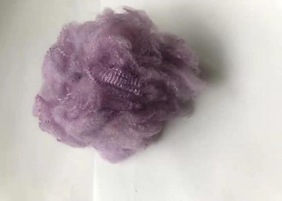 Non Silicon 65mm Dope Dyed Polyester Solid Recycled Polyester Fiber