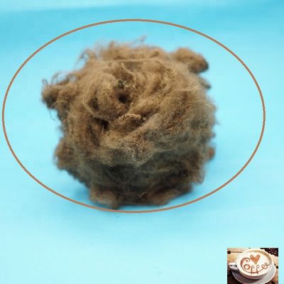 Virgin Grade Dope Dyed Polyester Coffee Color For Spinning