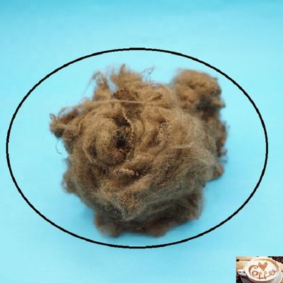 Virgin Grade Dope Dyed Polyester Coffee Color For Spinning