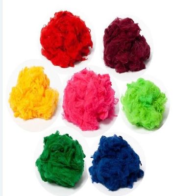 Felt Fabric Raw Materials 65mm Dope Dyed Polyester Polyester Staple Fibre PSF