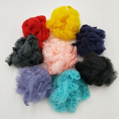 Felt Fabric Raw Materials 65mm Dope Dyed Polyester Polyester Staple Fibre PSF