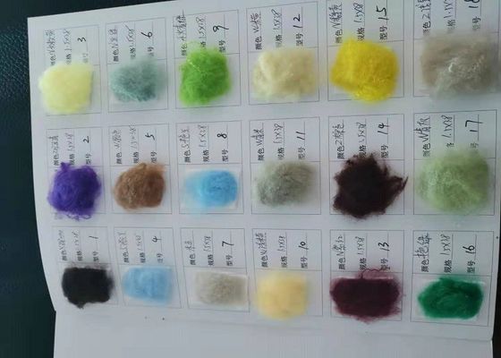 1.5d x 38mm Regenerated Polyester Fibre PET Flakes 100% Polyester For Spinning