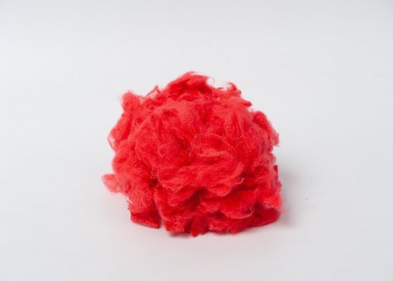 Red Recycled 1.5D Dope Dyed Polyester 25mm 100% Polyester Chip