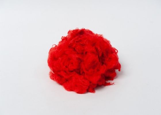 Red Recycled 1.5D Dope Dyed Polyester 25mm 100% Polyester Chip