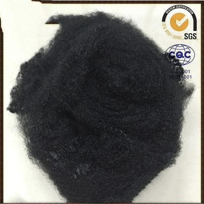 Black Recycled Polyester Fiber Polyester Yarn Raw Material 1.5D To 20D