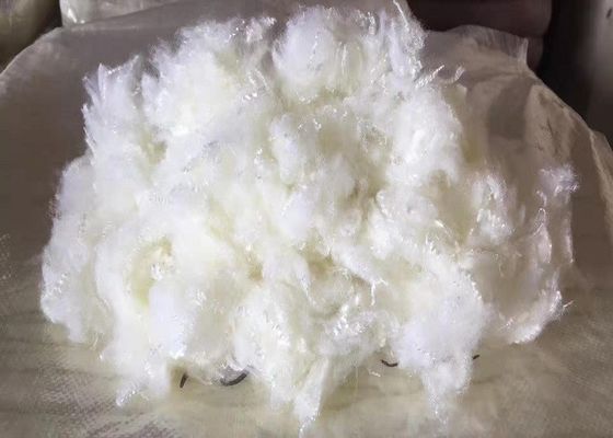 Flame Retardant 22D Recycled Polyester Short Cut Fiber Ivory White Color