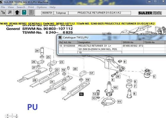 Projectile Returner Weaving Loom Parts , Receving Unit Sulzer Machine Parts