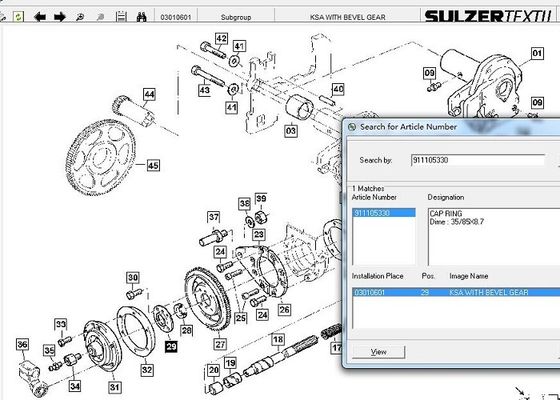 Cap Ring Part No 911105330 Sulzer Loom Spare Parts PS TW11