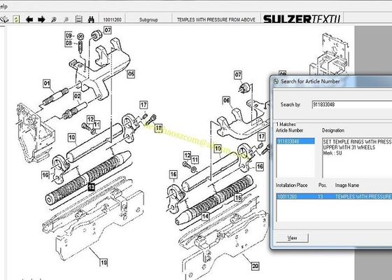 Set Temple Rings Pressure Of Upper Sulzer Loom Spare Parts With 31 Wheels