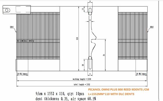 AIRJET REEDS FOR PICANOL OMNI PLUS 800 REED