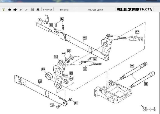 Deflecting Lever Sulzer Textile Machinery Spare Parts Tappet Parts 911309405