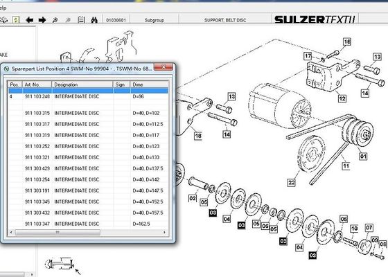Belt Disc Sulzer Spare Parts Textile Machinery Spare Parts Intermediate Disc