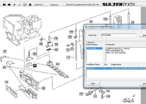 911816089 Sulzer Weaving Machine Parts Lubricating Felt Housing With Felt